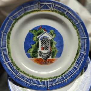 Mathew Rice Blue and White Decorative Plate  8 Plates 3 Mugs